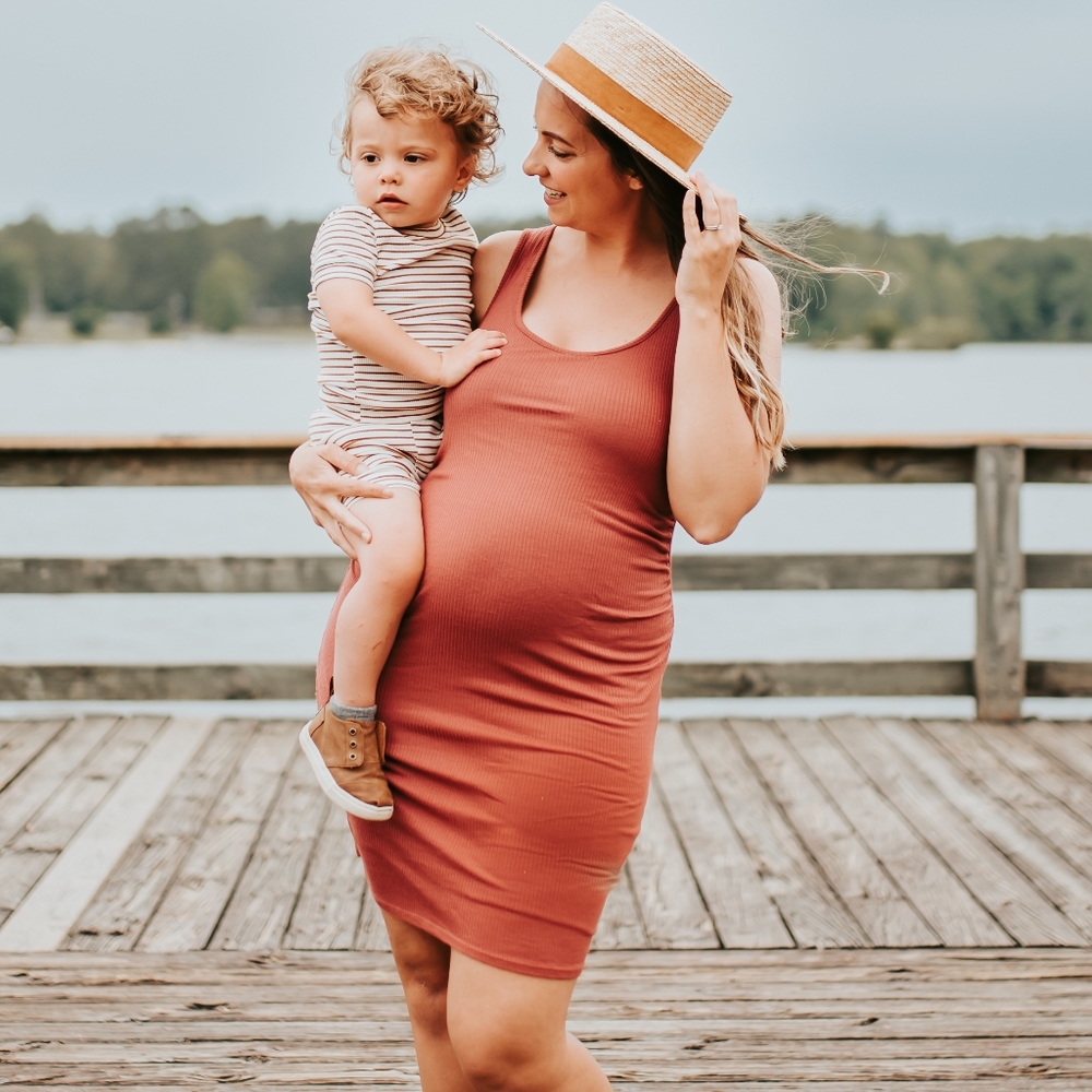 Pink Blush Maternity Fitted Dress